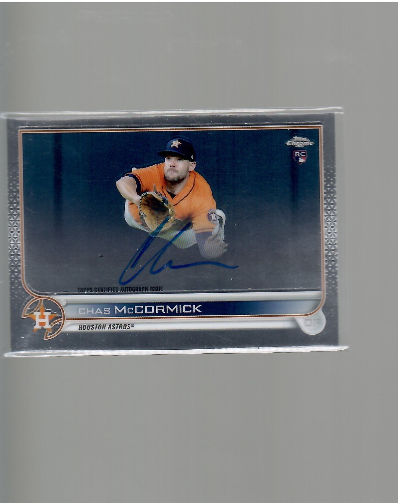 CHAS MCCORMICK ROOKIE AUTO 2022 TOPPS CHROME BASEBALL