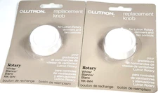 2 Pack - LUTRON Replacement Knob, Round for Rotary Dimmer - WHITE, Lutron 401227