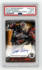 Leonard Nimoy 2012 Transformers San Diego Comic Con Blue Ink SP Auto 33/45 PSA 9
