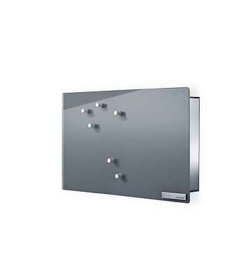blomus Schlüsselkasten Glasmagnettafel Velio grau Nr. 65365