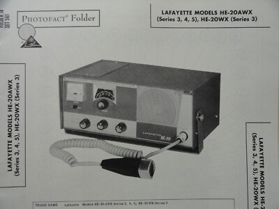 Original Sams Photofact LAFAYETTE HE-20AWX (SERIES 3, 4, 5) (561)