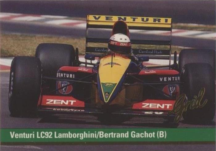 1992 Grid Motorcard Formula 1 - Bertrand Gachot #29 for sale | eBay