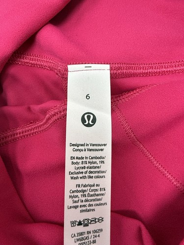 Lululemon Align HR Crop 23" doppelt gefüttert Nulu Größe 6 💞 Sonic Pink - Bild 5 von 5