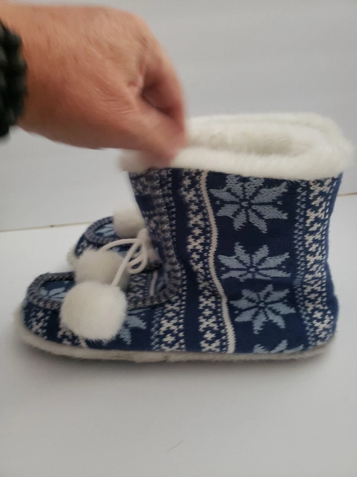 ZAPATILLAS DE PUNTO DE TELA SOFIA CON ALMAS DE GOMA ADOLESCENTES MUJER Talla 10 Azul Usadas Foto 3 de 4