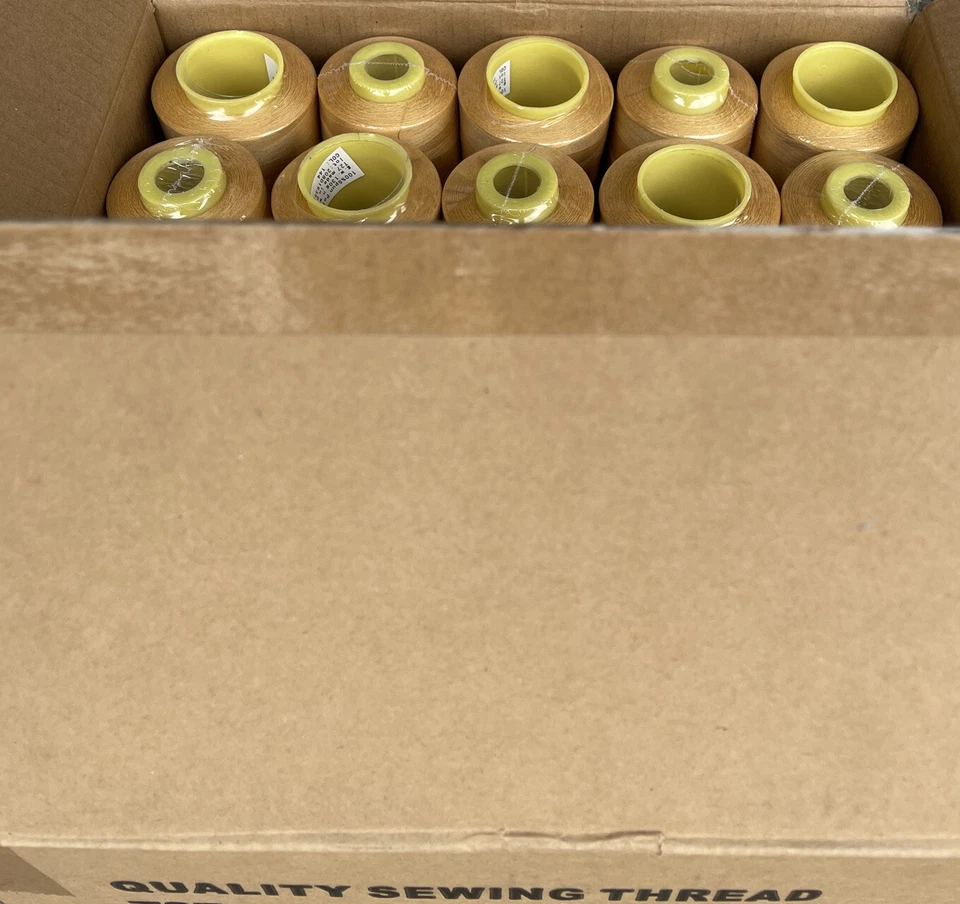 50 Spools BLONDE GOLD Color Serger Sewing Machine Threads T27 S2 100% Polyester - Image 4 of 4