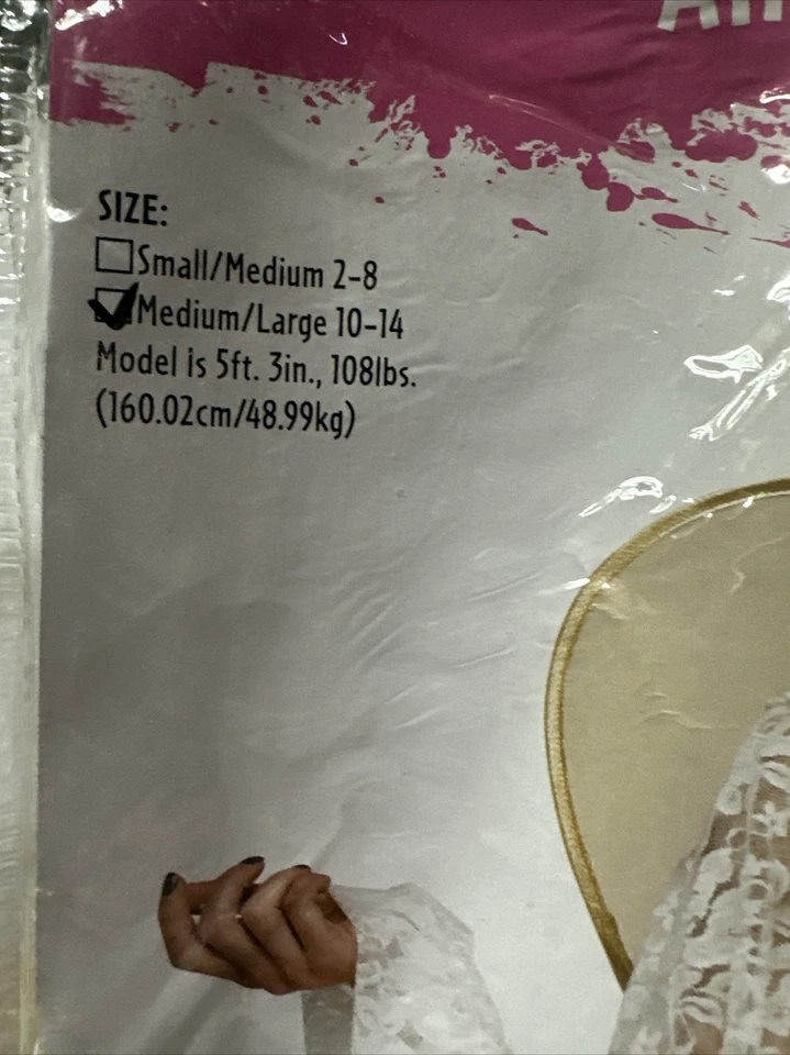 Disfraz de Doncella Angélica Med/Grande Divertido Mundo Nuevo Ángel Santo Foto 3 de 3