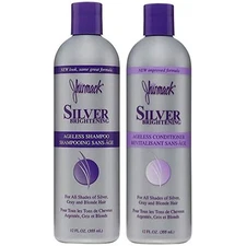 Shampoo Matizador Morado Champu Matizante Y Acondicionador Canas Plateados Rubio