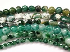 15.5''green jade & moss,tree agate round & faceted 4 6 8 10 12mm gemstone beads