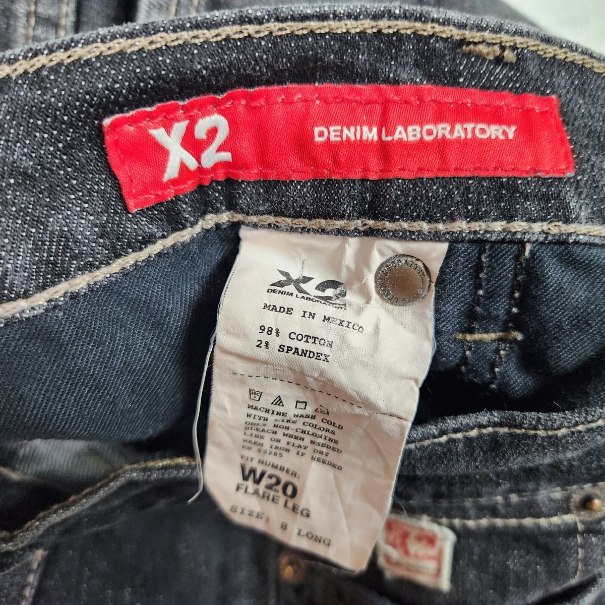 X2 Denim Laboratory Jeans Womens 8 Black Medium Wash W20 X2 Denim Laboratory Jeans Womens 8 Black Medium Wash W20