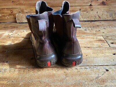 Prada FW 99 Vintage Chunky Leather chelsea brown boots sz 37 Prada FW 99 Vintage Chunky Leather chelsea brown boots sz 37