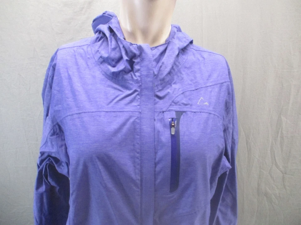 Chaqueta de lluvia PARADOX talla L para mujer púrpura 100 % nailon cremallera completa cuello alto 374 Foto 2 de 4