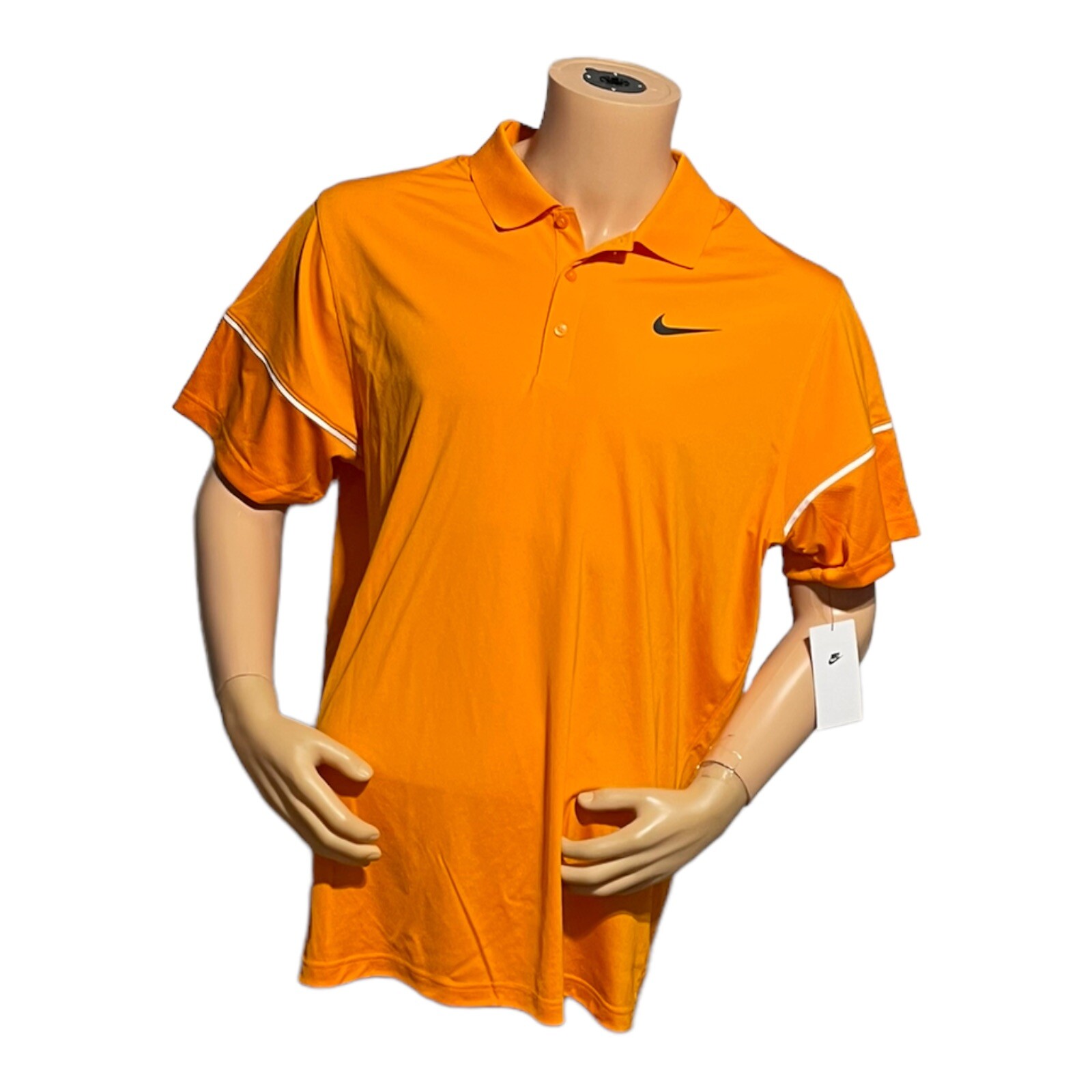 Nike Dri Fit mens orange SS polo shirt size XL 6490₽