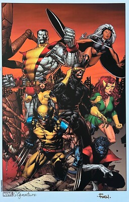 DAVID FINCH rare X-MEN art print SIGNED Foil Marvel Signature LAST