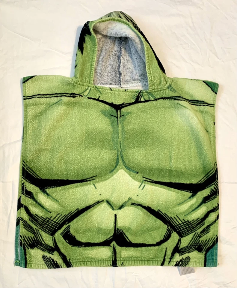 Incredible Hulk Marvel Juvenil Poncho Toalla Verde con Capucha Foto 4 de 4