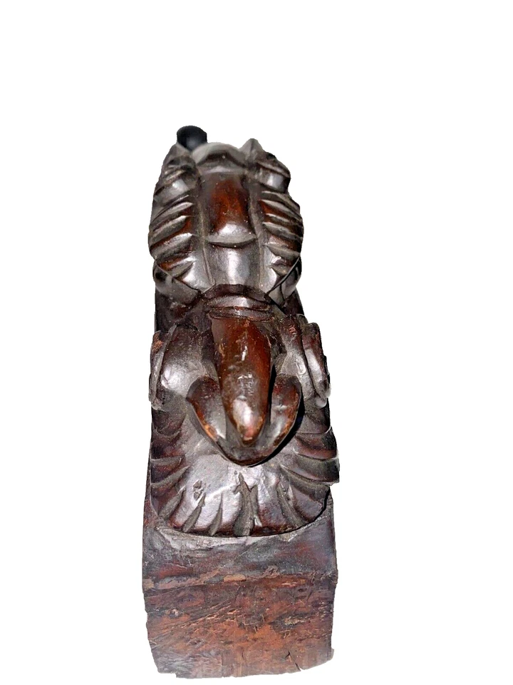 Mueble antiguo tallado a mano reposabrazos dragón de madera de cuatro piezas vintage Foto 2 de 4