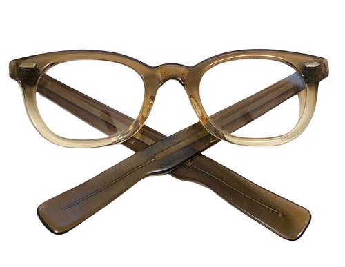 Vintage 40s/50s American Optical AO 5-1/2 Rare Brown Fade Eyeglasses Swivel Arms