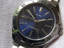 SEIKO ALBA V501-0DA0 10 BAR WATER RESIST MEN'S WATCH WORKING NEW BATTERY