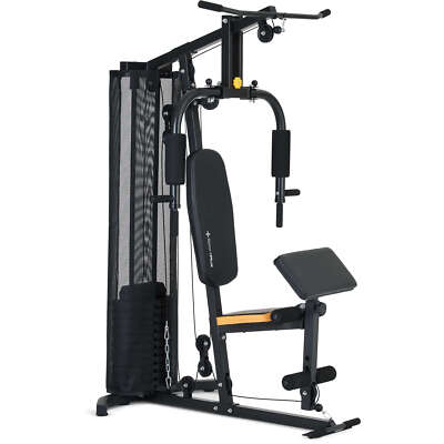 SportPlus Kraftstation Homegym Fitnessstation Multigym Latzugturm inkl. Gewichte