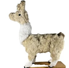 Llama 11.5" x 10" Figurine Jute Natural Grass Straw