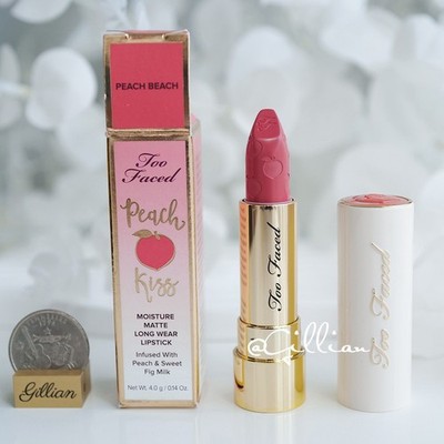Too Faced Peach Kiss Moisture Matte Lipstick ~ PEACH BEACH ~ NIB ~ RARE HTF ~NIB