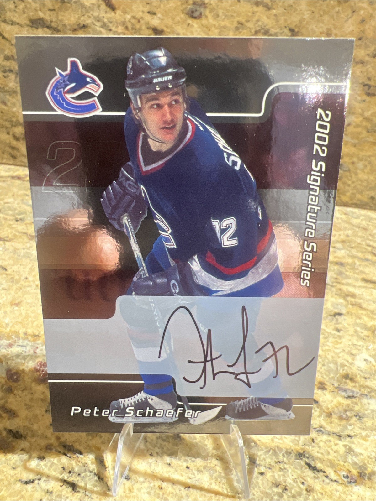 2001-02 ITG Be A Player Signature Series Peter Schaefer AUTO! Vancouver Canucks