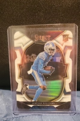 2022 Panini Select - Concourse Jameson Williams #57 White Prizm Die-Cut 01/99 