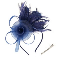 GHGMAO Navy Blue Fascinators Hats for Women, 1 Count Pack of 1 ,