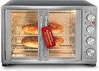 French Door Convection Oven 47.5Qt 18-Slice 4-Control Knobs ETO4510MX 2x14"