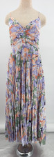 Astr the Label Floral Spaghetti Strap Pleated Flowy Maxi Dress New Size M