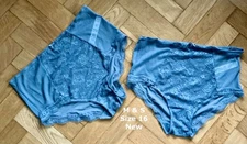 M & S KNICKERS ~ SIZE 16 ~  BLUE SHADE ~ TWO PAIRS ~ NEW