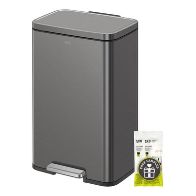 EKO Madison Gunmetal Stainless Steel 13.2 Gal/50L Kitchen Step Trash Can or R...