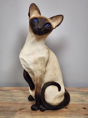 SANDICAST 猫 置物　　M750 Vintage Sandra Brue Sandicast Siamese Cat Sculpture Statue USA