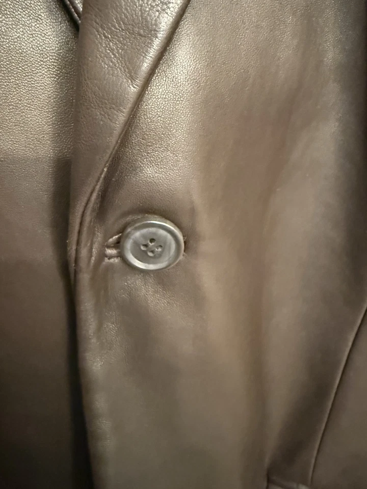 Jaqueta masculina de couro Saks Fifth Avenue - Imagem 4 de 4