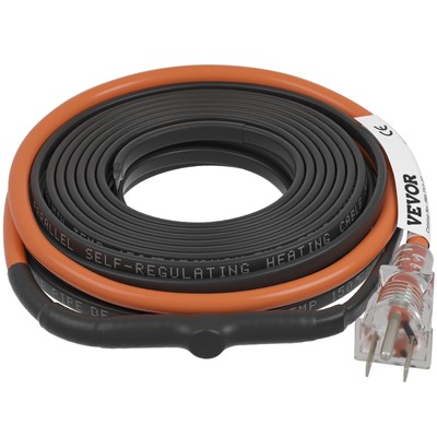 30 Foot Self-Regulating Electric Heat Tape 5W/ft 120V IP68 Rated