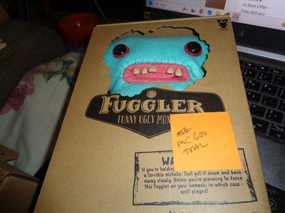 FUGGLER Funny Ugly Monster Gap-Tooth McGoo Teal Blue Stuffed Animal 9    fug 1