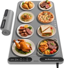 Extra Large Food Warming Pad,One-Touch Fast Electric Heating Tray,15X31.6"Rapid