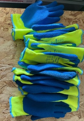 Lot Of 12 ANSELL POWER-FLEX 80-400 Yellow/blue Gloves Size 11