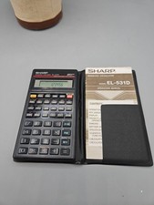 Sharp EL-531D Scientific Calculator Black With Instructions Cover