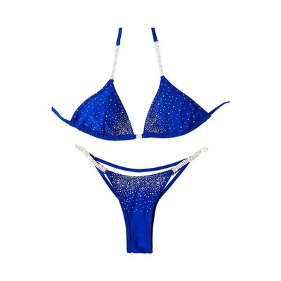 Crystal Competition Bikini Lovely Blue NPC IFBB for Bodybuilding and Fitness