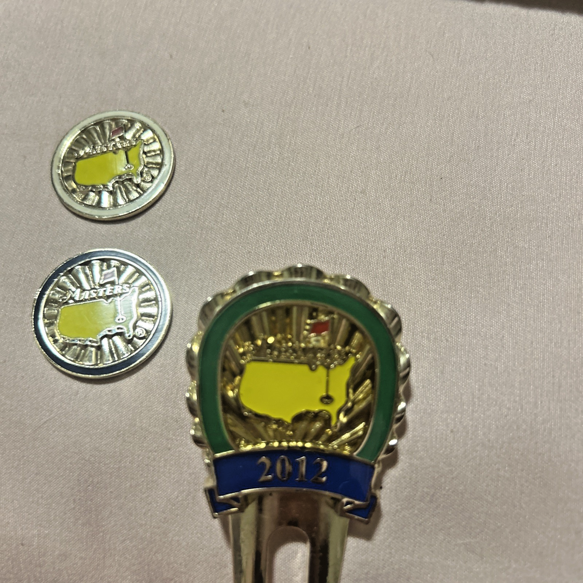 Masters Tournament Divot Tool Set 2012 Augusta Golf Ball Marker
