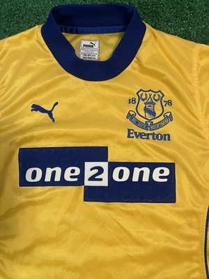 EVERTON 2000/2001 AWAY FOOTBALL SHIRT PUMA VINTAGE JERSEY SIZE