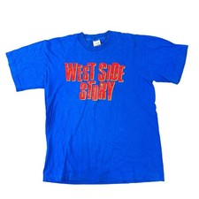 West Side Story T-Shirt Single Stitch 90s Screen Starts Blue Mens Large