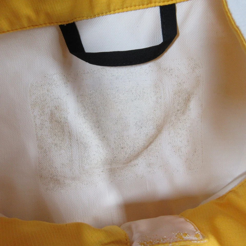 FootJoy Chaqueta de Lluvia Para Hombre Mediana Hidrolita Blanca Amarilla 1/2 Cremallera Manga Corta Foto 4 de 4