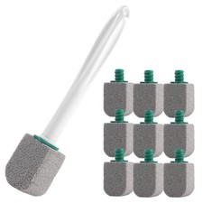 Pumice Stone Toilet Cleaner with Long HandlePumice Toilet Scrubber Toilet Bow...