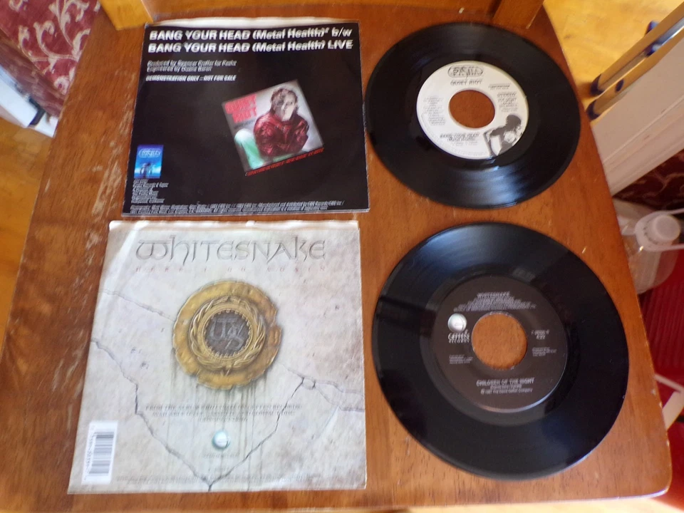 Hair & GLAM Metal Set of 7 45s Quiet Riot, Ratt, Whitesnake, Warrant and More - Image 3 of 4