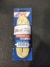 USA Hockey Icelab Yellow Wax Skate Laces NIP Size 72"