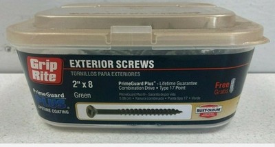 Grip Rite Prime Guard Exterior Screws 2 Inch #8 Five one Pound boxes