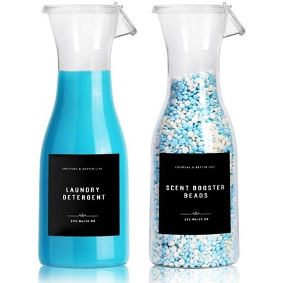 Laundry Detergent Dispenser Bottle 20oz with Waterproof Label for Laundry Det...