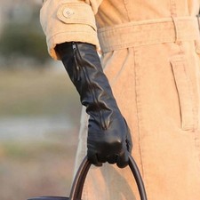 Lange Lederhandschuhe Gloves Handschuhe Styli...