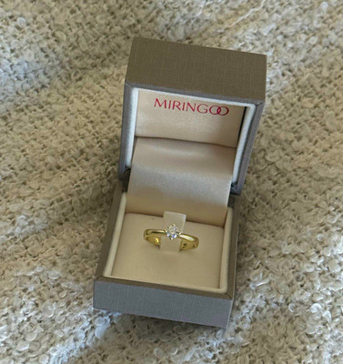 MIRINGO Verlobungsring 14K Gelbgold Solitär 0,33ct Brilliant rund Gr. 54